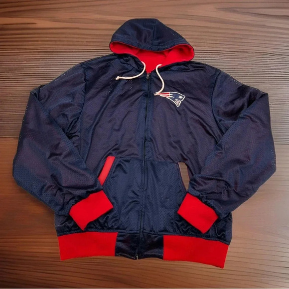 New England Patriots REVERSIBLE Jacket Men’s XL NFL Full Zip G-III Red/Navy READ - Picture 7 of 12